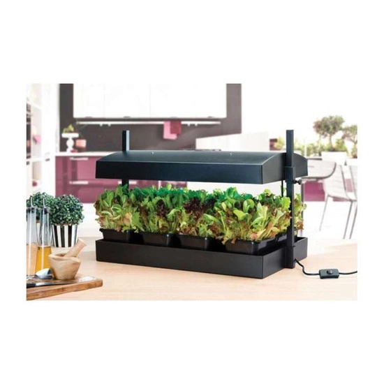 Garland Grow Light Garden - Duży Zielnik z Oświetleniem LED 32W Czarny 62x40x47cm