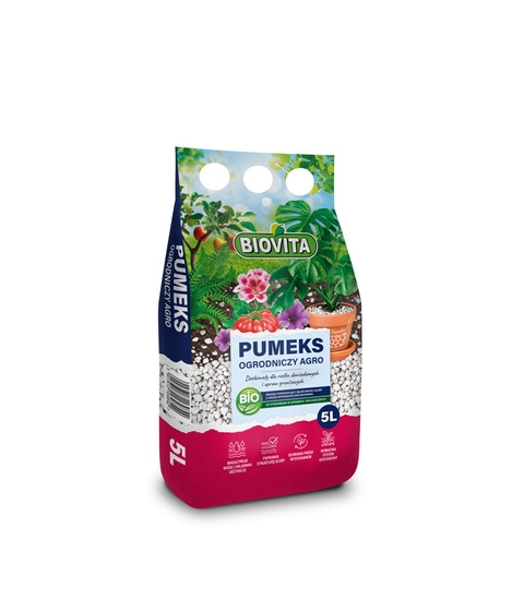 Biovita Pumeks Wulkaniczny Ogrodniczy 4-15mm 5L - rozluźnia i spulchnia podłoże