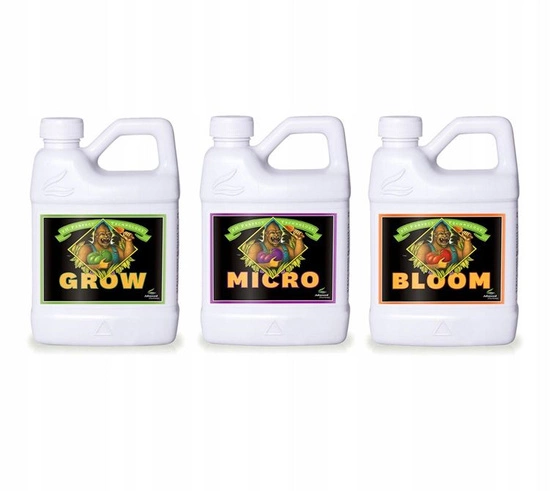 Zestaw Advanced Nutrients MICRO BLOOM GROW 3 x 500ML z formułą pH perfect