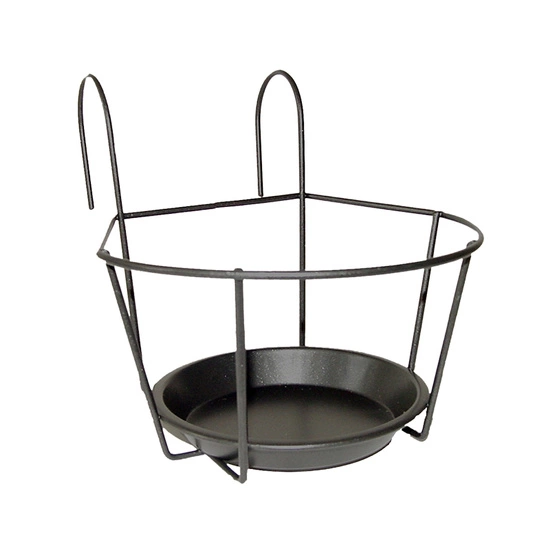 Esschert Design – Kwietnik balkonowy wiszący 22xh22cm czarny