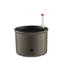 ZESTAW DO HYDROPONIKI LENI DONICZKA CORONA ciemno srebrna 18/12 + WKŁAD + WSKAŹNIK 12cm