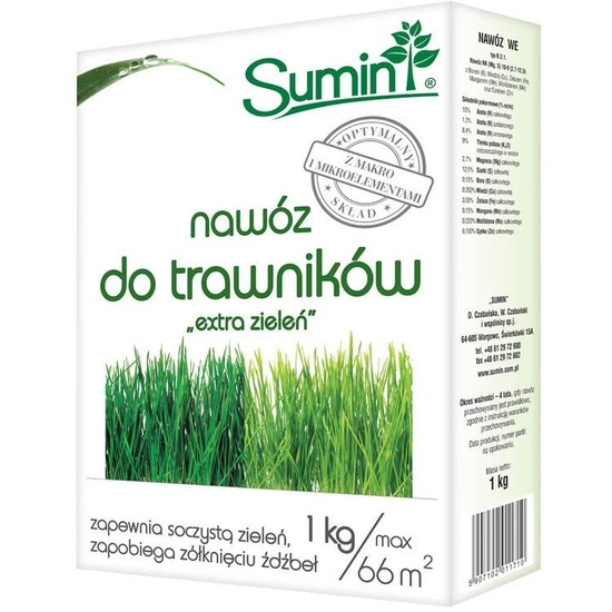 Sumin nawóz do trawników EXTRA ZIELEŃ 1kg