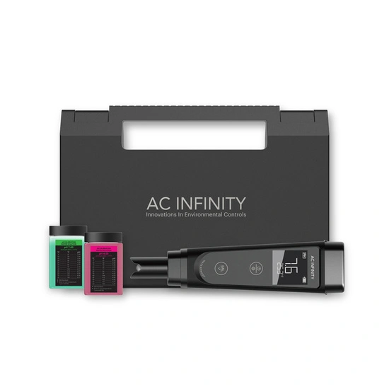 AC Infinity pH Meter PRO Kit z wymienną elektrodą - miernik pH i temp. + płyny kalibracyjne