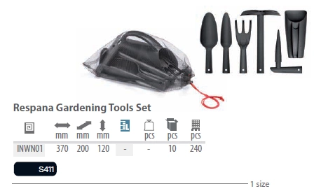 Prosperplast Respana Gardening Tools Set - zestaw narzędzi ogrodowych 