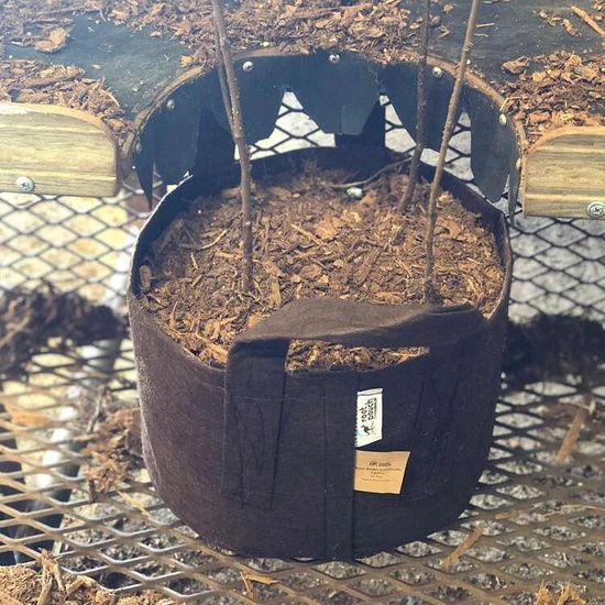 Multipack Root Pouch doniczka materiałowa 43x38cm 56L z uchwytami brązowa 10 szt