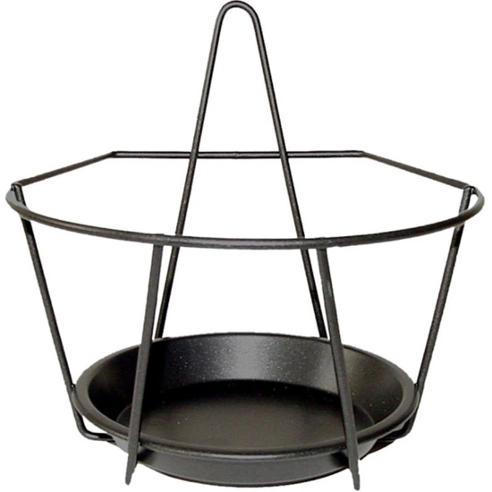 Esschert Design – Kwietnik wiszący metalowy 22xh20cm czarny