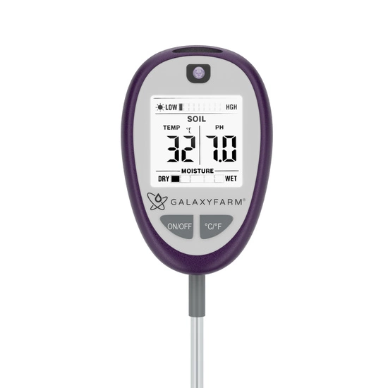 GALAXYFARM Soil Meter 4in1 Miernik Gleby – pH, Wilgotność, Nasłonecznienie, Temperatura