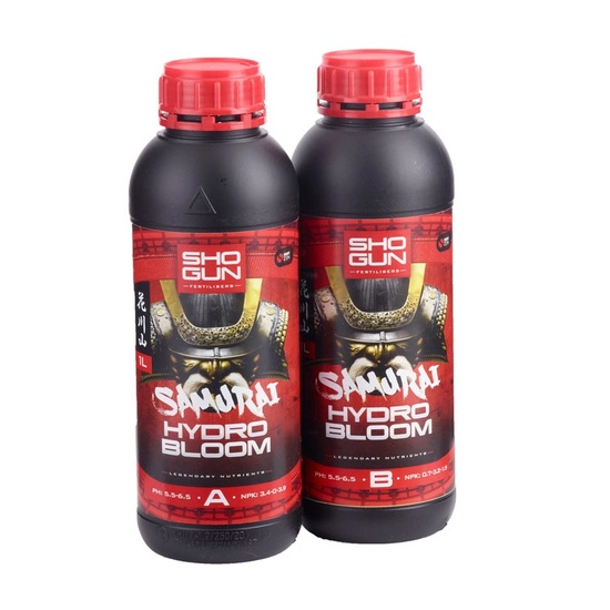 Nawóz Shogun Fertilisers Samurai Hydro Bloom Soft Water 2x1L (A&B) - na kwitnienie do hydroponiki | Woda miękka