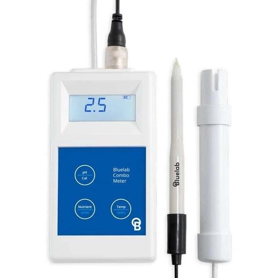 Bluelab Combo Meter Plus przenośny miernik pH, EC i temperatury + funkcja ATC + pomiaru ph ziemi