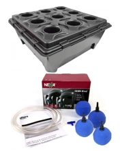 DWC OXYPOT 110L, Kompletny system hydroponiczny na 9 roślin, 83x83xh38cm/ 110L NUTRICULTURE