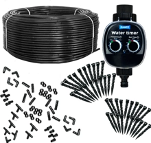 Zestaw do automatycznego nawadniania 100m linii kroplującej + programator