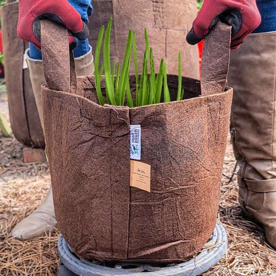 Growbag Root Pouch doniczka materiałowa 28x26cm 16L z uchwytami brązowa 420 szt