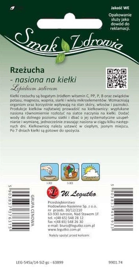 Nasiona na kiełki - Rzeżucha 30g