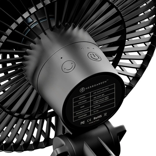 Herbgarden Oscillating Clip Fan 10W 3-speed fi 150mm - wentylator mieszający z klipsem