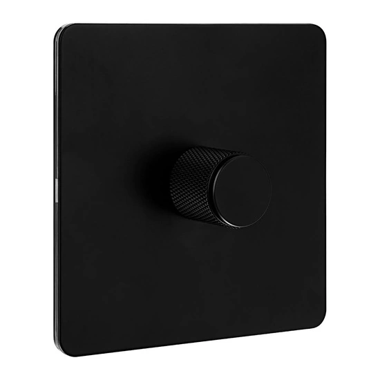 VERTICANA® WALL DIMMER 1-WAY BLACK - czarny ściemniacz ścienny, pojedynczy