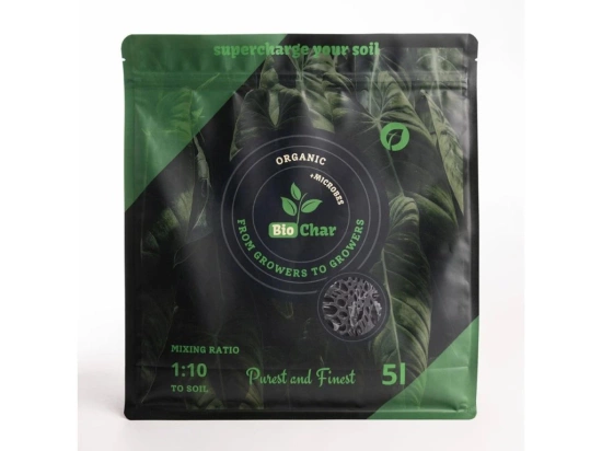 Biochar + Microbes 5L – organiczny biowęgiel i mikroby dla poprawy gleby 