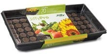 Jiffy PRO Comfort zestaw do wysiewu nasion ze zbiornikiem wody - propagator + wkład torfowy 72szt