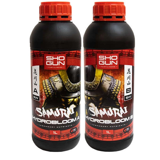 Nawóz Shogun Fertilisers Samurai Hydro Bloom Hard Water 2x1L (A&B) - na kwitnienie do hydroponiki | Woda twarda