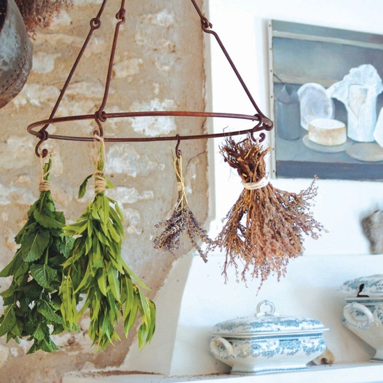 Esschert Design – metalowa szuszarka do kwiatów i ziół 35x35x40cm