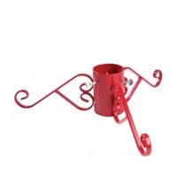 Stojak pod choinkę metalowy powlekany czerwony 10cm Garland