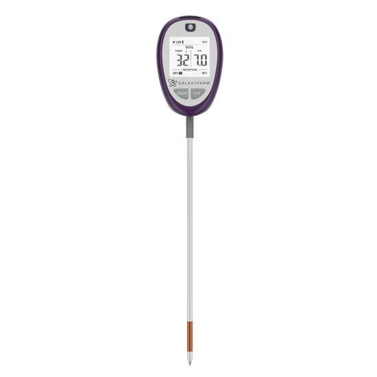 GALAXYFARM Soil Meter 4in1 Miernik Gleby – pH, Wilgotność, Nasłonecznienie, Temperatura